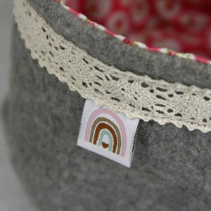 Webetiketten Textiletiketten Regenbogen mit Mittelfaltung, mit oder ohne Taft, Label, Textiletikett Bild 4