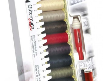 Set de fils à coudre Gütermann avec mesure manuelle et Seam-fix mini - 734578