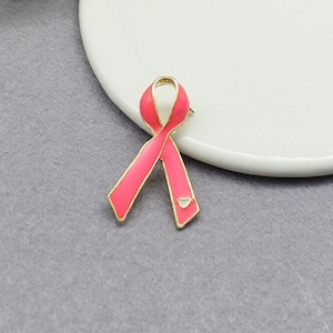 Pink Ribbon Pin, Breast Cancer Pin, Pink Ribbon Tack, Pink Ribbon Brooch, Pink Ribbon Lapel Pin, Breast Cancer Awareness, Hat Pin