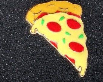 Pizza Pin, Pizza Slice Pin, Pizza Brooch, Pepperoni Pizza Pin, Pepperoni Pin, Slice of Pizza Pin, Pizzeria Pin