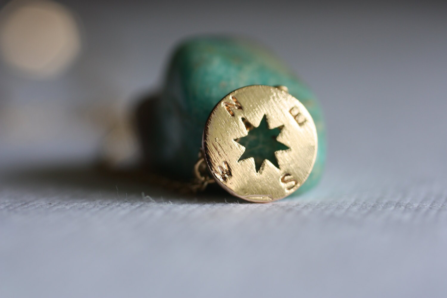 JEWEL Gold Compass Necklace, Compass Pendant Necklace, Bridesmaid