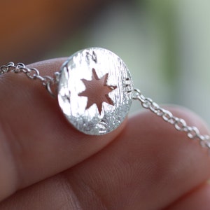 Silver Compass Necklace, Compass Pendant Necklace, Bridesmaid Gift, Everyday Necklace, Wedding Jewelry, Small Compass Gift, HoneyBeeCharmed