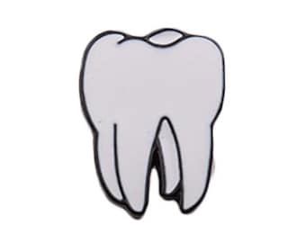 Tooth Pin, Enamel Molar Pin, Lapel Pin, Gifts for Dentist, Orthodontist Gift, Dental Hygienist Gift,  Tooth Fairy Gift