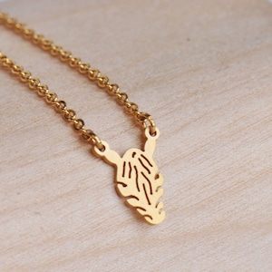 Gold Zebra Necklace, Zebra Necklace, Zebra Jewelry, Zebra Charm Necklace, Zebra Face Necklace, Safari Necklace, HoneyBeeCharmed
