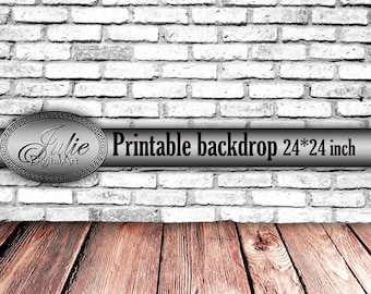Download Free Wood Floor White Brick Wall Digital Backdrop For Photographers Photo Background Mockup Printable Photography Backdrop 24 24 Inch Mock Up Free Mockups Psd Template PSD Mockup Template