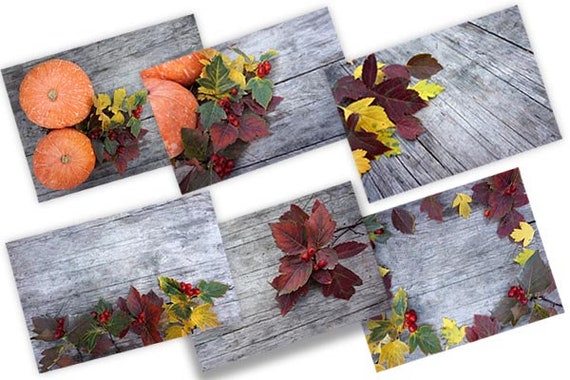 Flat Lay Mockup Digital Photo Background Fall Copy Space