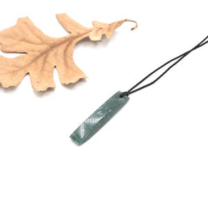 Hand Carved Snowy Guatemalan Blue jadeite Jade Celt Pendant