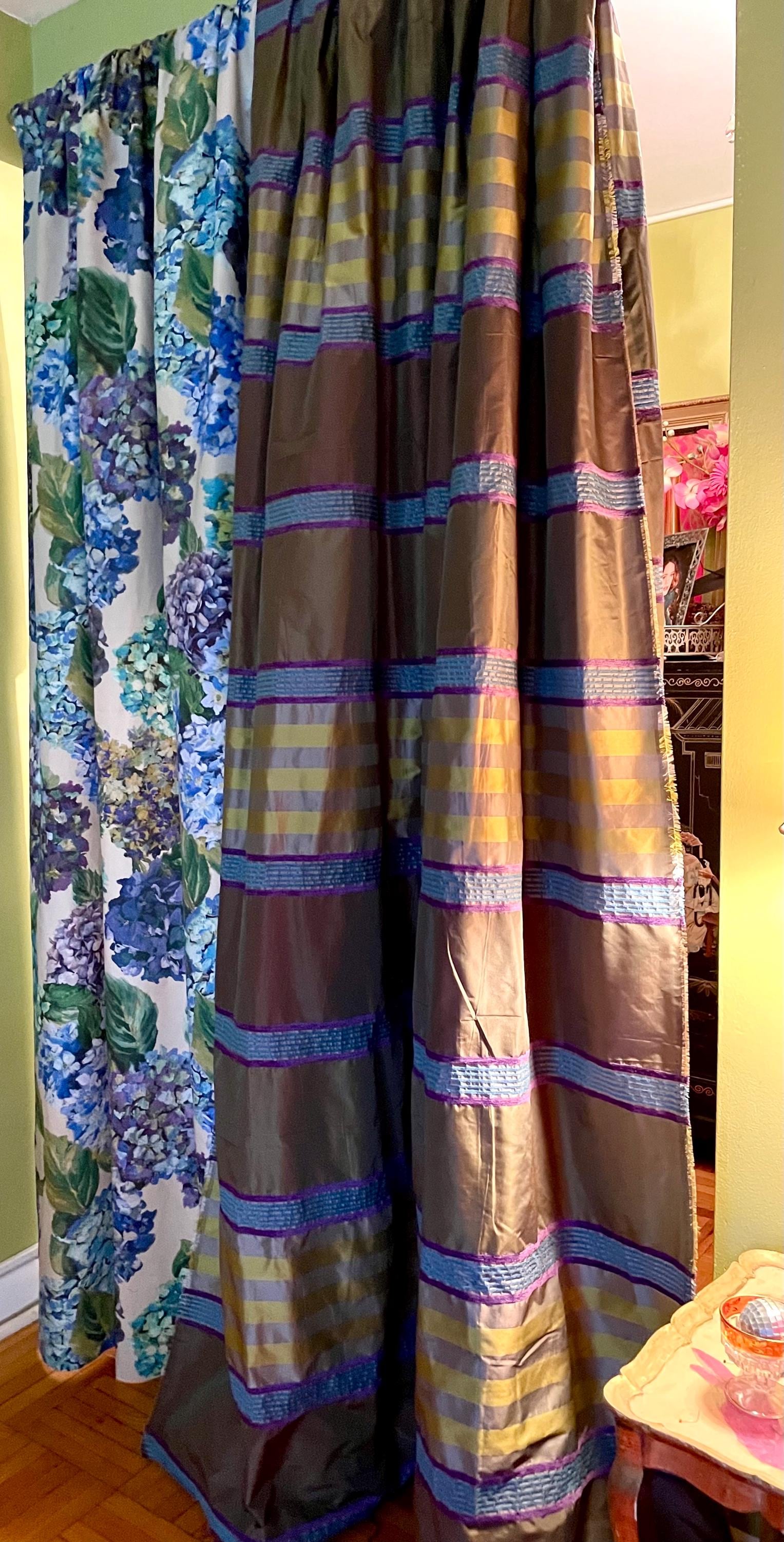 Lot De 2 Panneaux De Rideaux Plissés 100 % Occultants Pour Chambre À Coucher Et Salon Avec