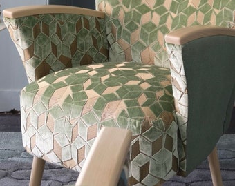 Designers Guild-tyg - "Fitzrovia-Antique Jade"-skuren sammet, möbeltyg, Jane Hall Design