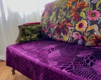 Designers Guild, Embossed Velvet in Fuchsia From Jane Hall Design