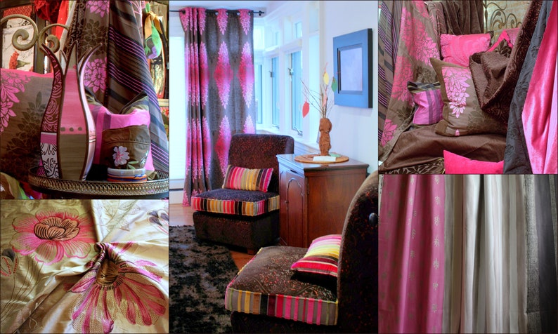 Upcycled, Upholstered Antique Chair, In Pink, And Chocolate Brown, Designers Guild Fabric, By Jane Hall Design image 7