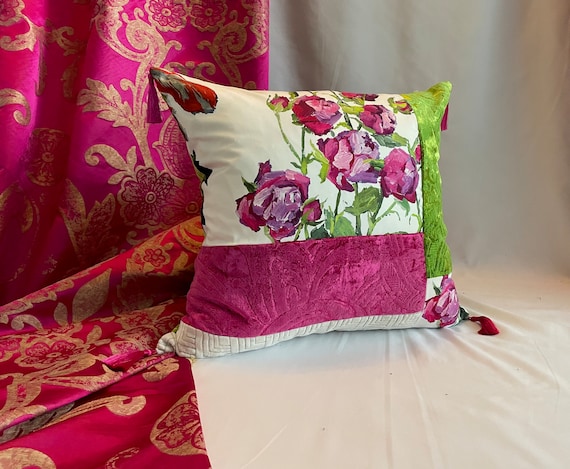 DESIGNERS GUILD ピンクベルベットクッション Designers Guild Pavot