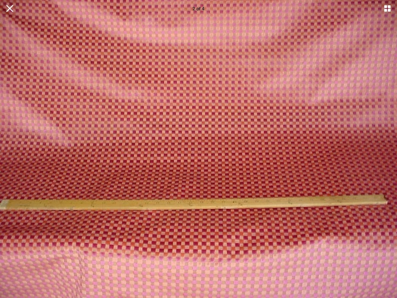Robert Allen Fabric, Orange and Pink, Velvet Upholstery Fabric, From