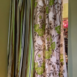 Designers Guild- “Whitewell” Printed Silk, Green and Taupe -Brown- Curtain- Home Decor Fabric-From Jane Hall Design