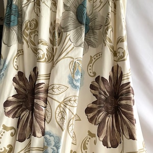Designers Guild Fabric,&quot;Ameliaborg&quot; Blue and Cream Floral Pattern, Cotton Print, Curtain Fabric