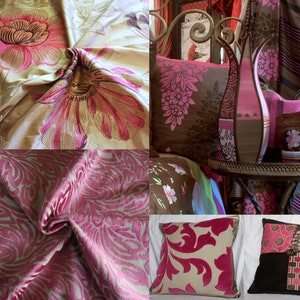 Upcycled, Upholstered Antique Chair, In Pink, And Chocolate Brown, Designers Guild Fabric, By Jane Hall Design image 9