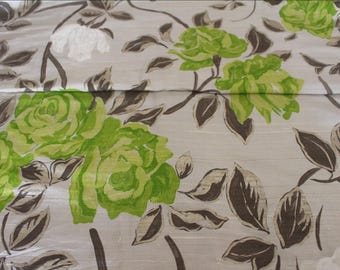 Designers Guild “Whitewell” Printed Silk in Green, Taupe, Curtain, Home Decor Fabric, From Jane Hall Design