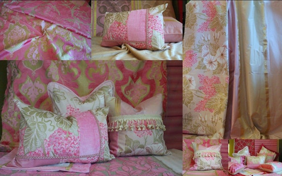 Headboard Custom Made in Your Colours Tapestry Designers Guild Quilted Fabrics BTY