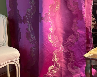 Designers Guild Purple Woven Silk Jacquard Curtain Fabric, Upholstery Fabric, From Jane Hall Design