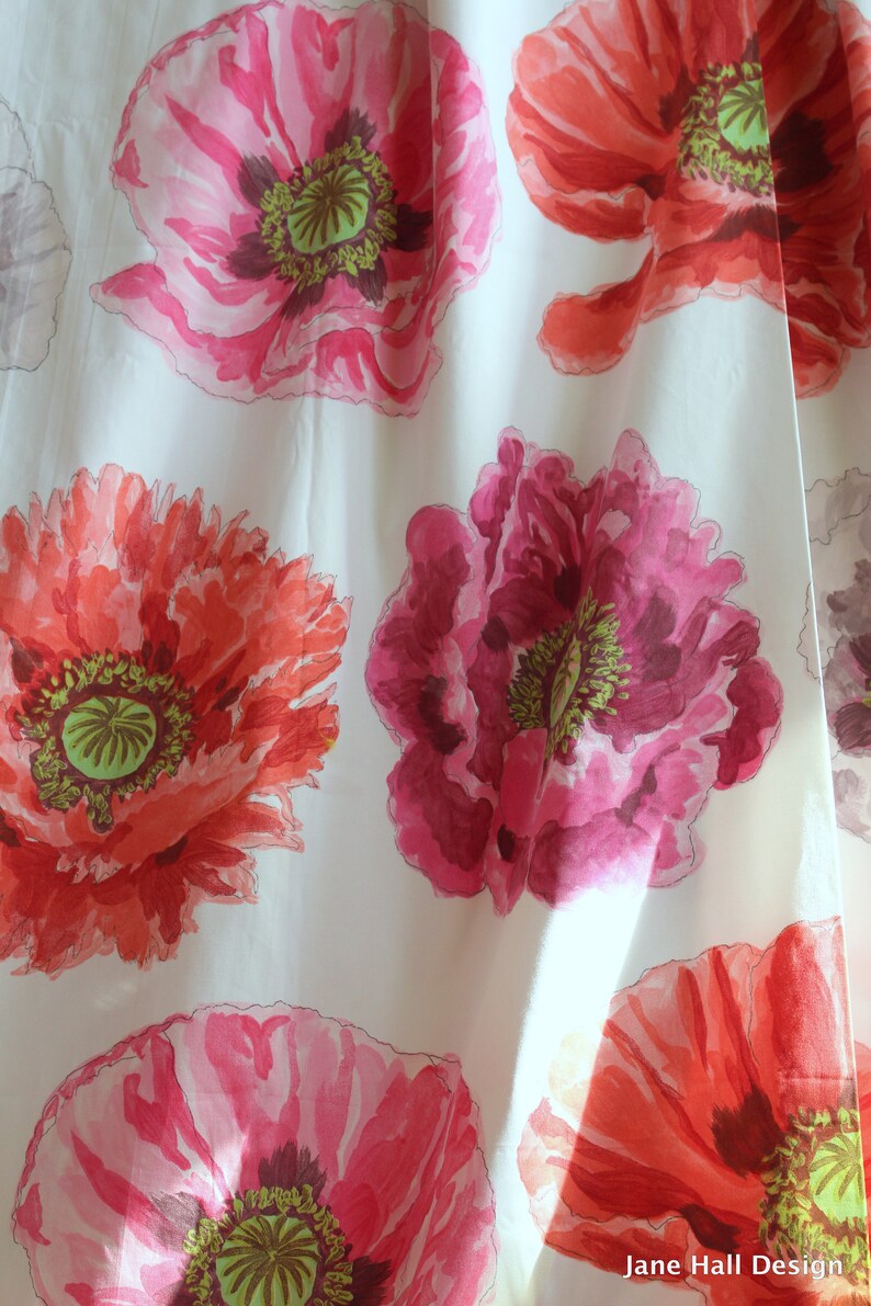 Romo Cherry Red Printed Linen Fabric From Jane Hall Design | Etsy