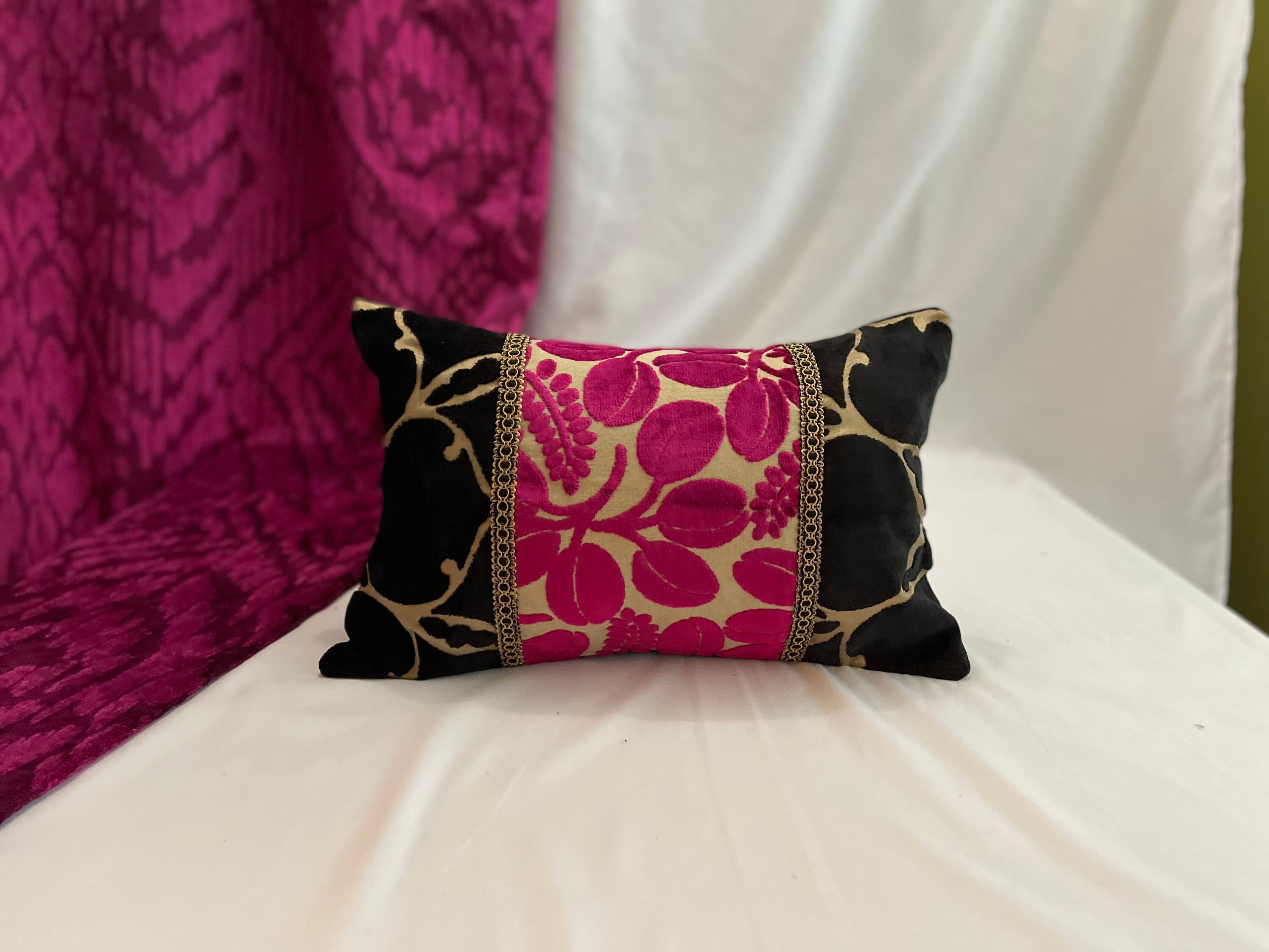 Pink LV velvet pillows – Velour Originals