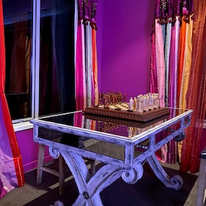 Designers Guild Fabric- “Caviglia-Fuchsia-F2048/02” Magenta-Orange, Woven Silk Stripe , Curtain, Home Decor Fabric, From Jane Hall Design