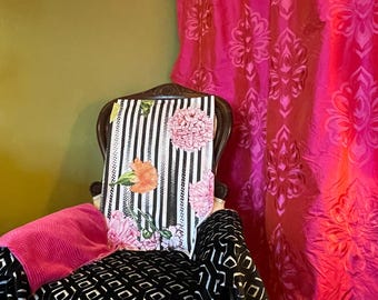 Designers Guild, Embroidered Silk Jacquard Fabric: Fuchsia Floral, Designers Guild