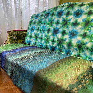 Designers Guild “SHIBORI EMERALD”  Blue, Emerald Green-Printed Linen- From Jane Hall Design