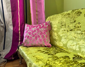 Designers Guild "LeBlond-Moss"  Velvet Damask, Upholstery Fabric From Jane Hall Design