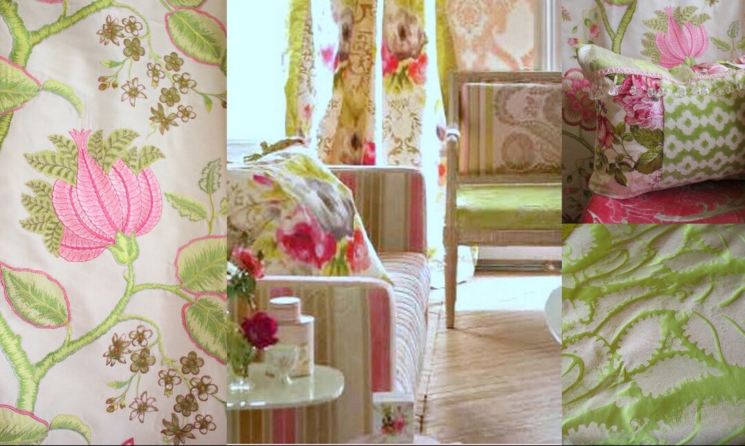 Designers Guild, Quilted Fabrics, BTY, Custom Made in Your Colours, Headboard, Tapestry Etsy