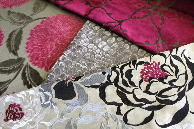 Pink Striped Upholstery Fabric From Jane Hall Design Jab White Grey Woven Jacquard