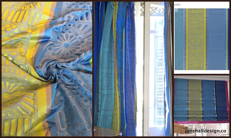 Embossed Velvet Upholstery Fabric Designers Guild Fabric From Jane Hall Design Zanfarico- Cerulean Blue