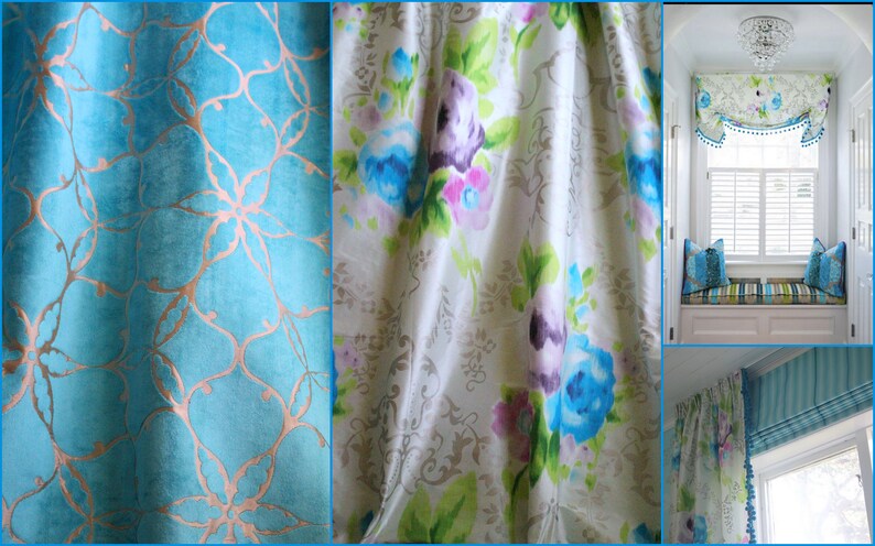 Cut Velvet Jane Hall Design Aurelia Aqua Blue Designers Guild Fabric Upholstery Fabric