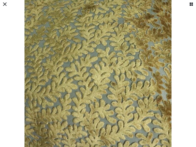 Robert Allen Fabric Teal Blue Cut Velvet Upholstery and Etsy