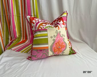 Handbuch Canovas “Daya” Boho-Stil, bestickter Leinen Kissenbezug, von Jane Hall Design