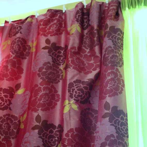 54x96 Curtain Panels Roma Silk Fabric In Purple Etsy