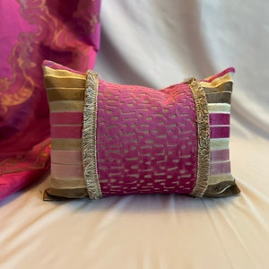Designers Guild Plum Velvet Pillow Cover: Bohemian Decorative Trim, 14x20