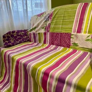 Designers Guild &quot;Monticello&quot; Purple and Green-Printed Cotton Fabric, Floral Pattern From Jane Hall Design