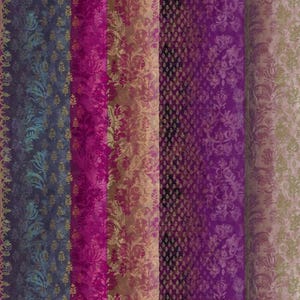 Designers Guild Fabric &quot;KASAVU Amethyst” Blue, Emerald Green, Teal Stripe Pattern, Curtain Fabric, Upholstery Fabric From Jane Hall Design