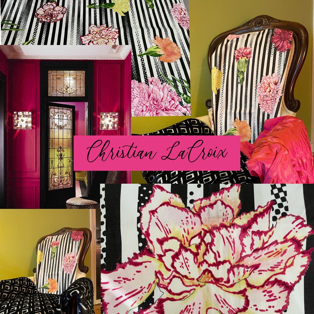 Christian Lacroix, Designers Guild Fabrics, Black Pink and White