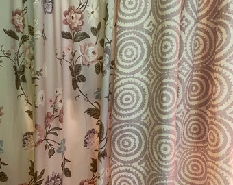 Designers Guild-tyg "Corales-Chalk" tryckt linne - gardintyg - möbeltyg - från Jane Hall Design