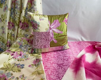 Designers Guild Rosamund Pillow Cover: Romantic Mauve Purple Silk, 18”