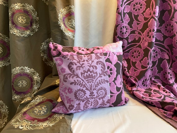 DESIGNERS GUILD ピンクベルベットクッション DESIGNERS GUILD ピンク