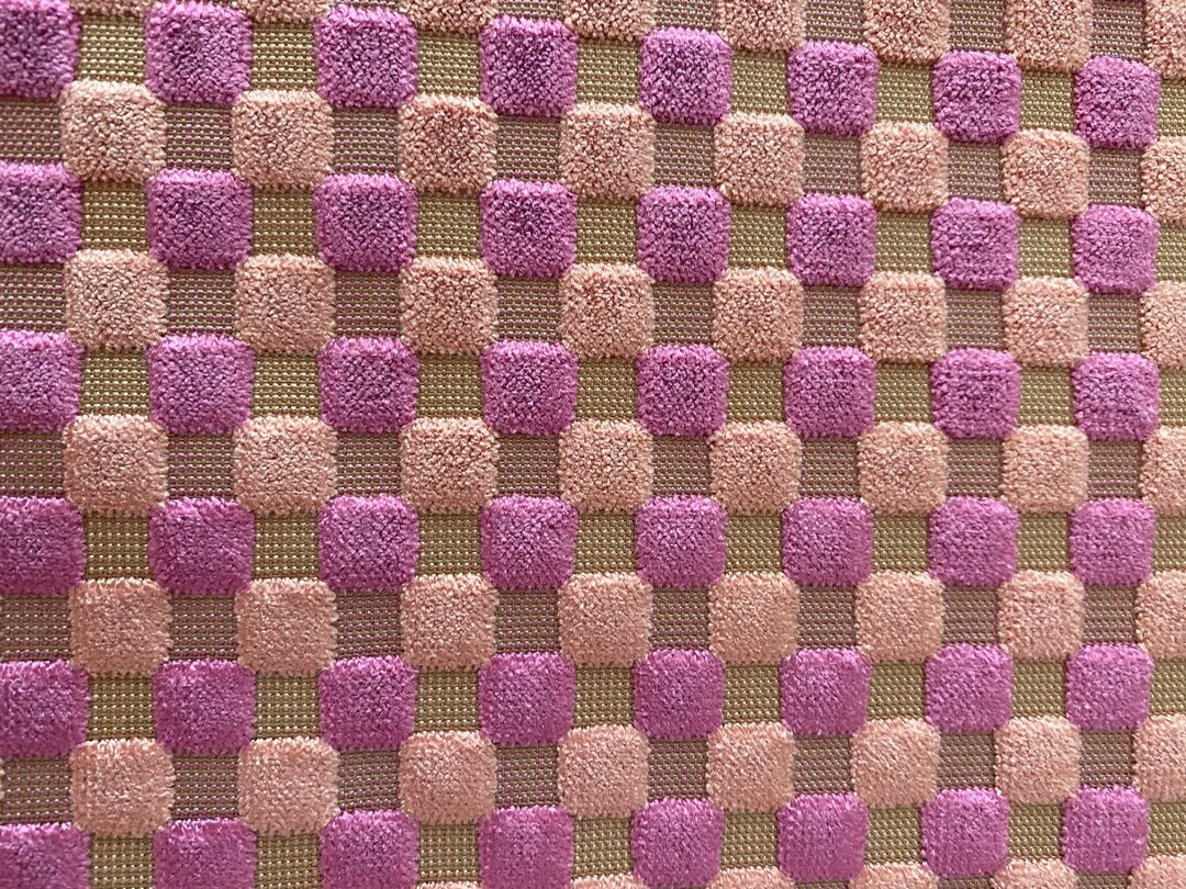 Robert Allen Fabric Orange and Pink Velvet Upholstery Etsy