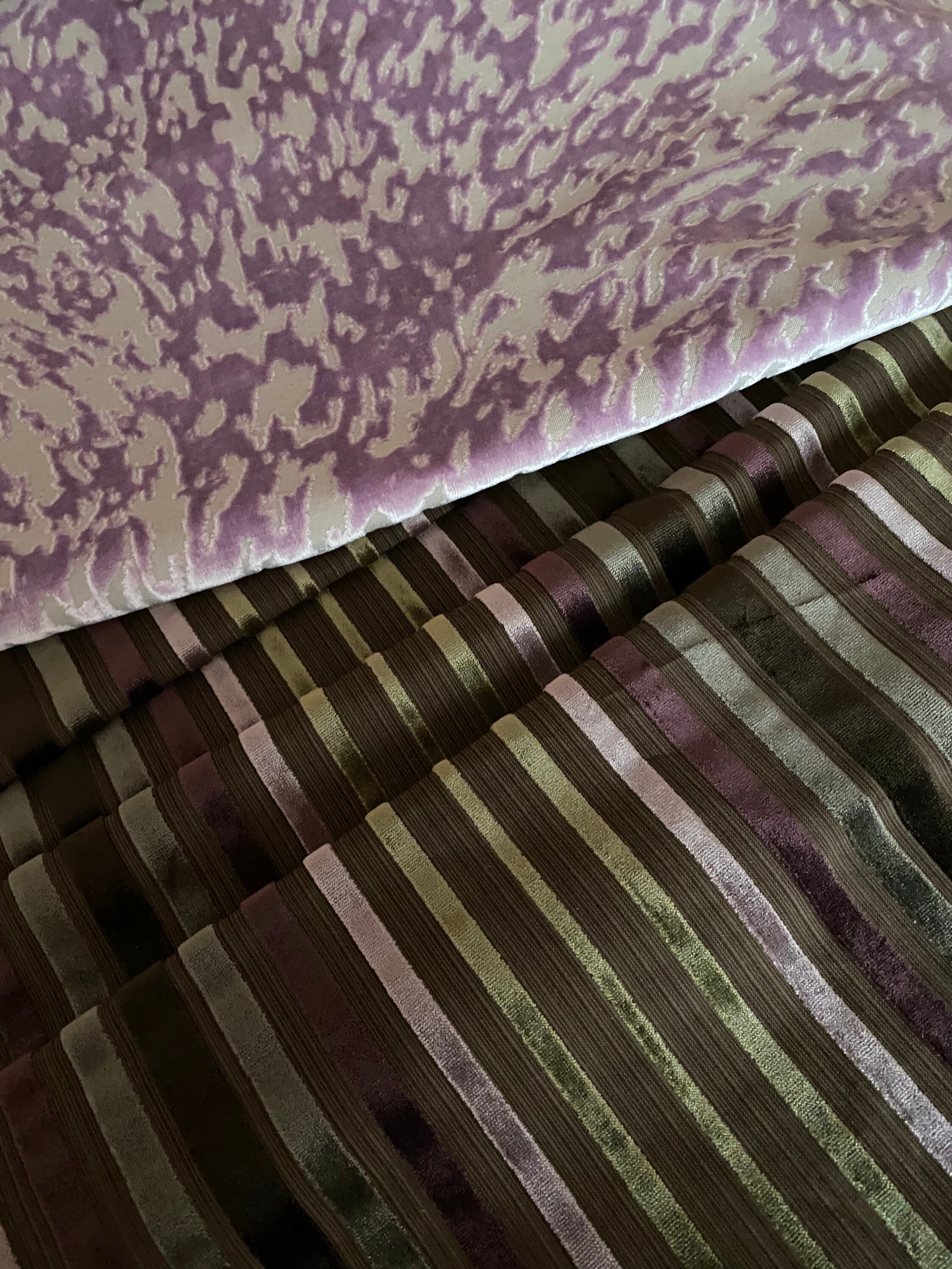 Zoffany Rossini Grey and Purple Stripe Cut Etsy