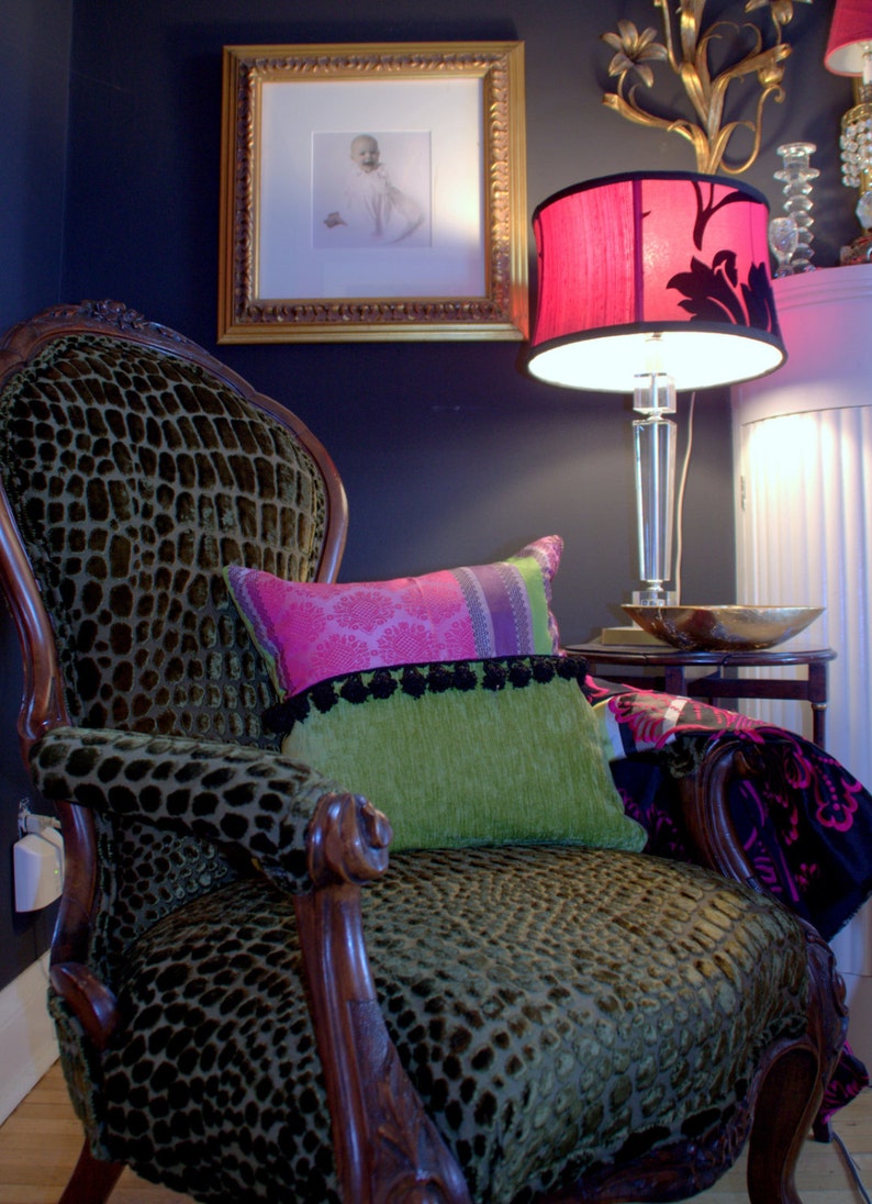 Upcycled, Upholstered, Antique Victorian Chair, Bohemian Style