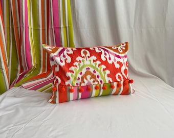 Handbuch Canovas “Daya” Boho-Stil, bestickter Leinen Kissenbezug, von Jane Hall Design, (14 “/ 20”