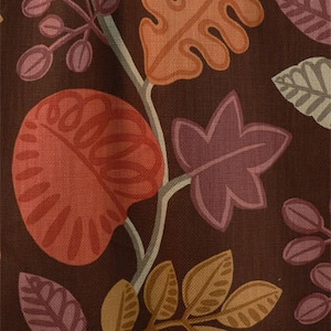 Window Curtains  - Pair of curtain panels 24&quot; or 50&quot; wide x 63, 84, 90, 96, 108 & 120&quot; Custom Window Treatments. Jack&#39;s Beanstalk Mocha.