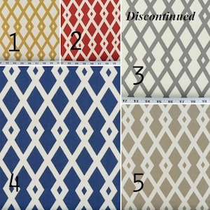 Window Curtains - Pair of drapery curtain panels 24&quot; or 50&quot; wide x 63, 84, 90, 96, 108 & 120&quot; long.  Custom Window Treatments. Graphic Fret.