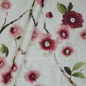 Custom Curtains. Masiki Blossom. Pair of drapery curtain panels. Valance.  Window treatments. Custom sizes. Grommets available.